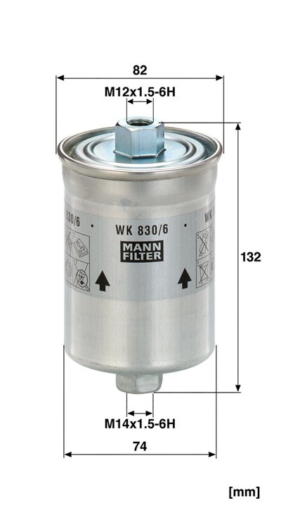 MANN-FILTER WK 830/6 x EAN: 4011558677121.
