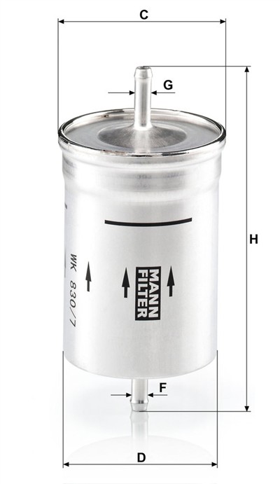 MANN-FILTER WK 830/7 EAN: 4011558906009.