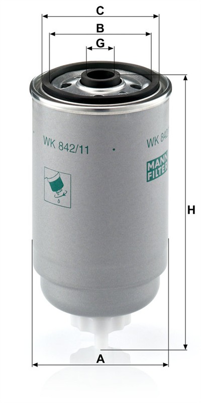 MANN-FILTER WK 842/11 EAN: 4011558934200.
