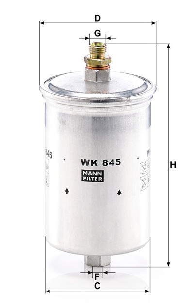 MANN-FILTER WK 845 EAN: 4011558902506.