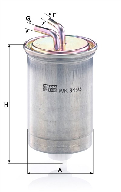 MANN-FILTER WK 845/3 EAN: 4011558907303.