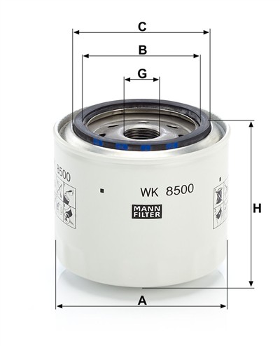 MANN-FILTER WK 8500 EAN: 4011558038144.