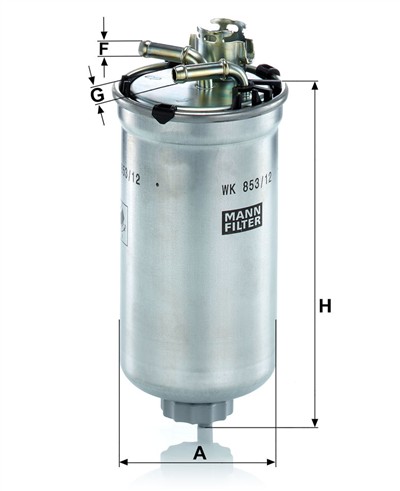 MANN-FILTER WK 853/12 Z EAN: 4011558806187.