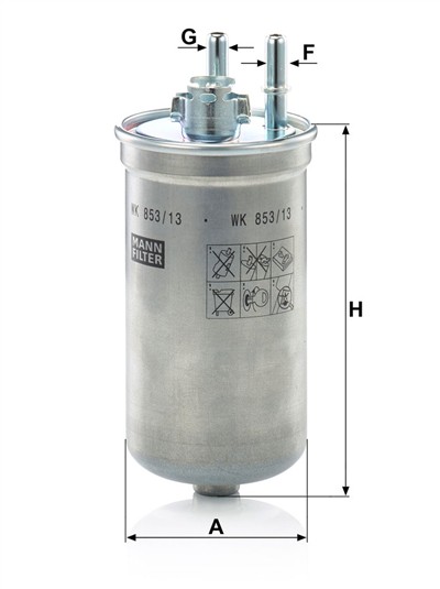 MANN-FILTER WK 853/13 EAN: 4011558937508.