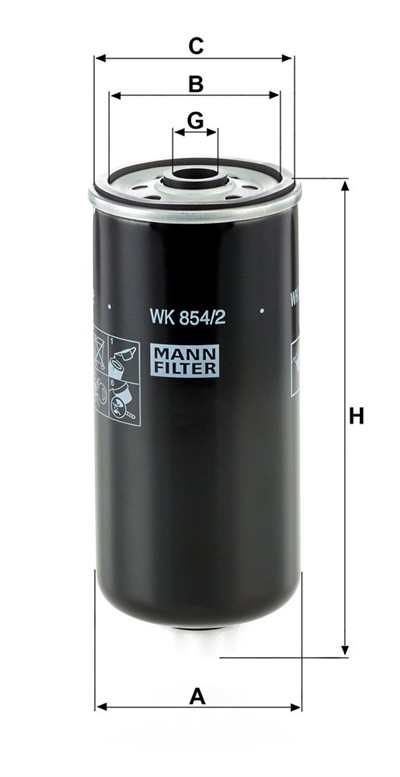 MANN-FILTER WK 854/2 EAN: 4011558942304.