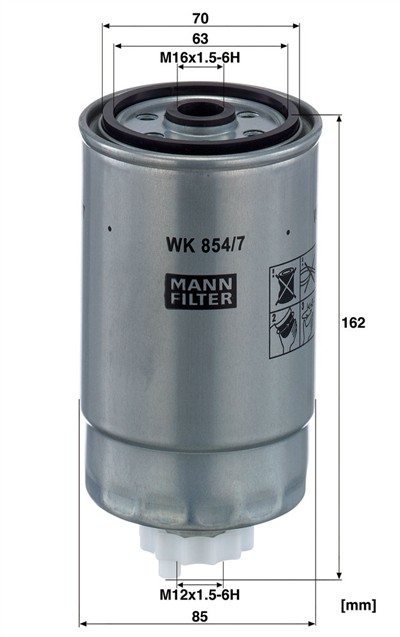 MANN-FILTER WK 854/7 EAN: 4011558965501.