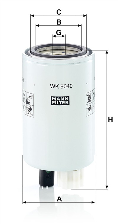 MANN-FILTER WK 9040 EAN: 4011558072780.