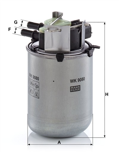 MANN-FILTER WK 9080 EAN: 4011558815479.