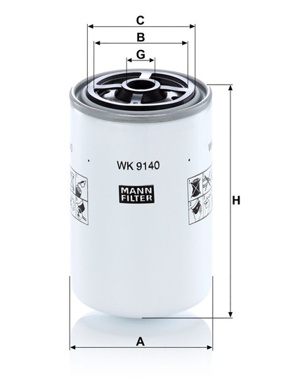 MANN-FILTER WK 9140 EAN: 4011558967703.