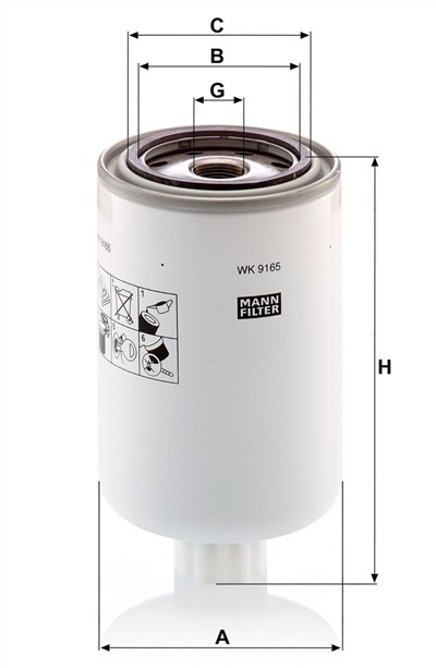 MANN-FILTER WK 9165 X EAN: 4011558962302.