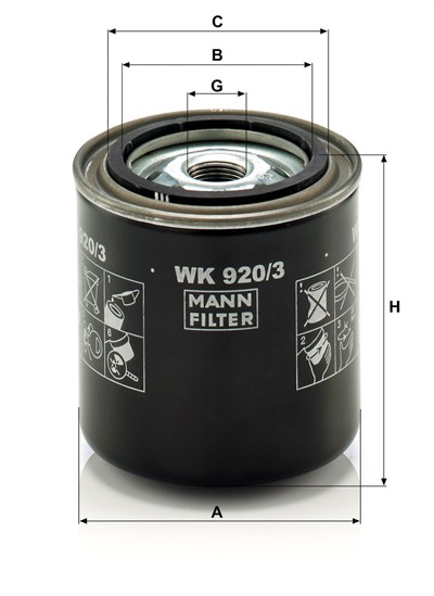 MANN-FILTER WK 920/3 EAN: 4011558912703.