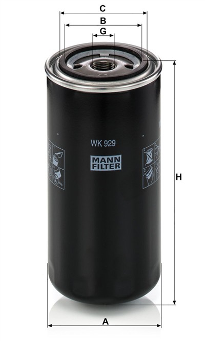MANN-FILTER WK 929 x EAN: 4011558970604.