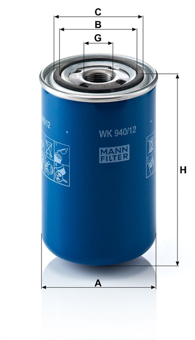 MANN-FILTER WK 940/12 EAN: 4011558910105.