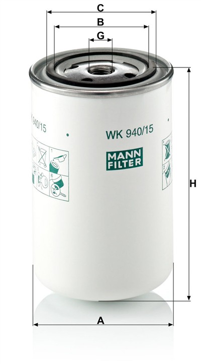 MANN-FILTER WK 940/15 EAN: 4011558919801.