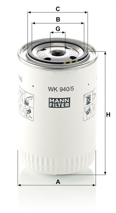 MANN-FILTER WK 940/5 EAN: 4011558903107.