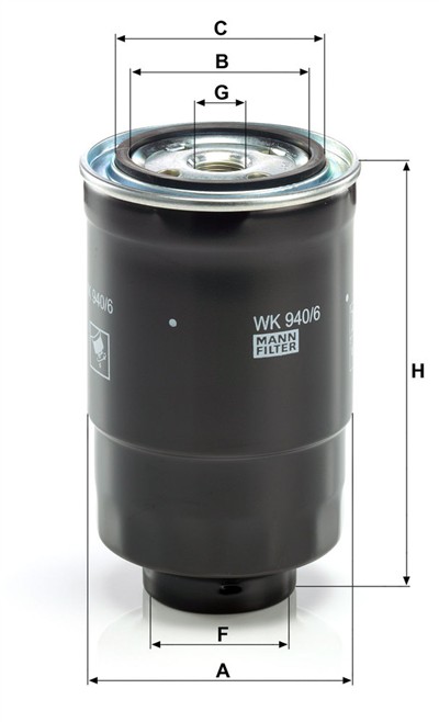 MANN-FILTER WK 940/6 X EAN: 4011558904302.