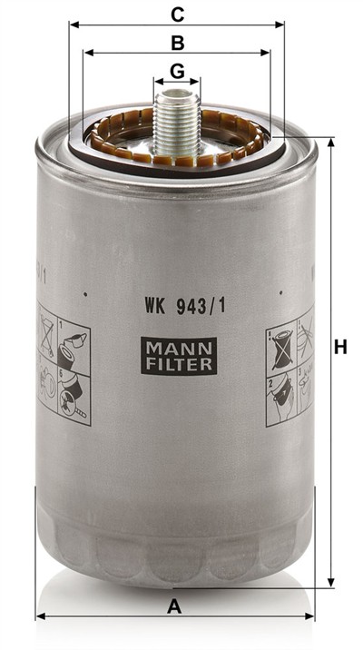 MANN-FILTER WK 943/1 EAN: 4011558967307.