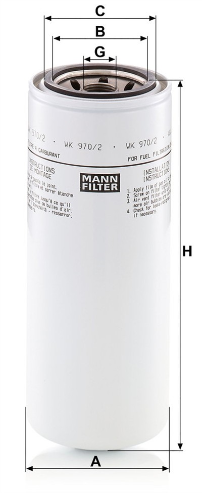 MANN-FILTER WK 970/2 EAN: 4011558748401.