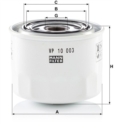 MANN-FILTER WP 10 003 EAN: 4011558073411.