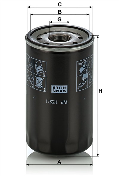 MANN-FILTER WP 1152/1 EAN: 4011558802677.