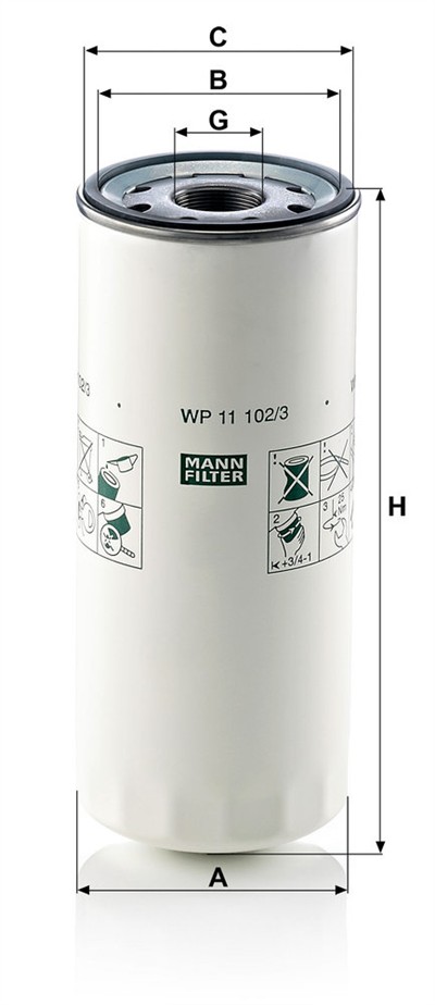 MANN-FILTER WP 11 102/3 EAN: 4011558021689.