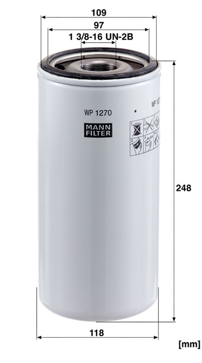 MANN-FILTER WP 1270 EAN: 4011558030049.