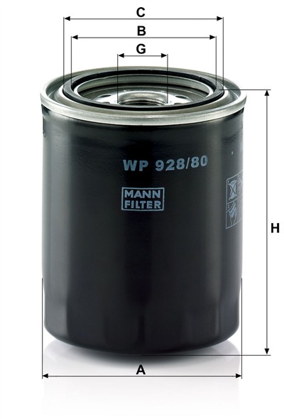 MANN-FILTER WP 928/80 EAN: 4011558959005.
