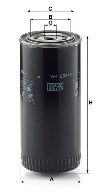 MANN-FILTER WP 962/5 EAN: 4011558041946.