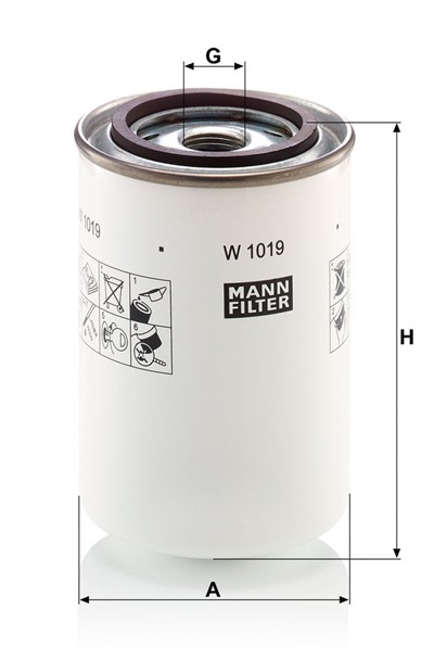 MANN-FILTER W 1019 EAN: 4011558751302.