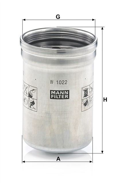 MANN-FILTER W 1022 EAN: 4011558760403.