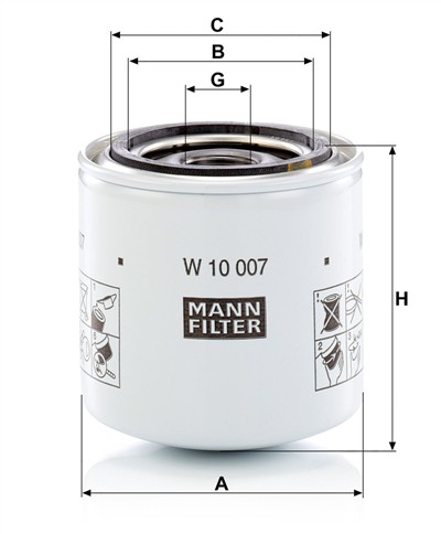 MANN-FILTER W 10 007 EAN: 4011558082017.
