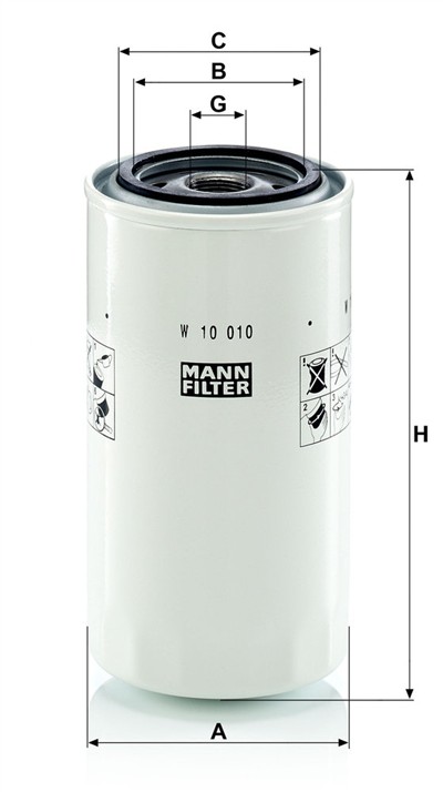 MANN-FILTER W 10 010 EAN: 4011558047184.