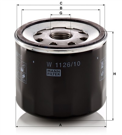 MANN-FILTER W 1126/10 EAN: 4011558012274.