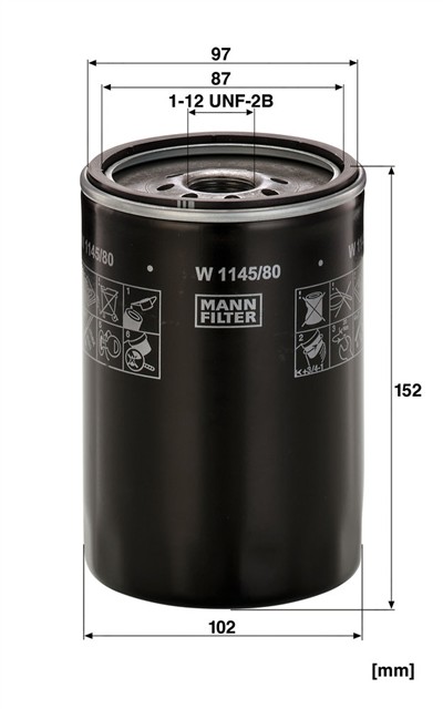 MANN-FILTER W 1145/80 EAN: 4011558723606.