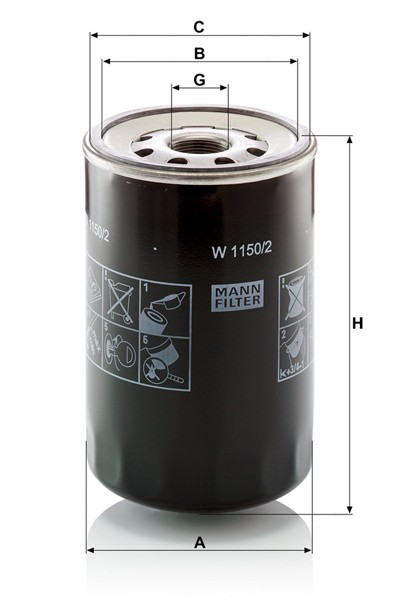 MANN-FILTER W 1150/2 EAN: 4011558717506.
