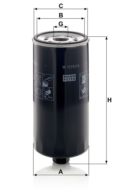 MANN-FILTER W 1170/13 EAN: 4011558753900.
