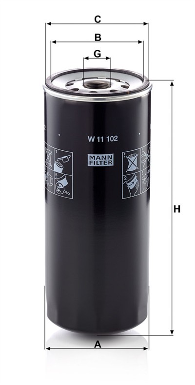 MANN-FILTER W 11 102 EAN: 4011558716400.
