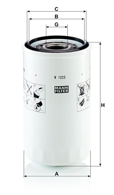 MANN-FILTER W 1223 EAN: 4011558999810.