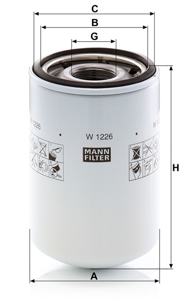 MANN-FILTER W 1226 EAN: 4011558002152.