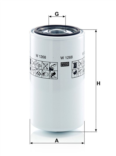 MANN-FILTER W 1268 EAN: 4011558753702.