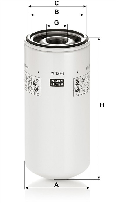 MANN-FILTER W 1294 EAN: 4011558740207.