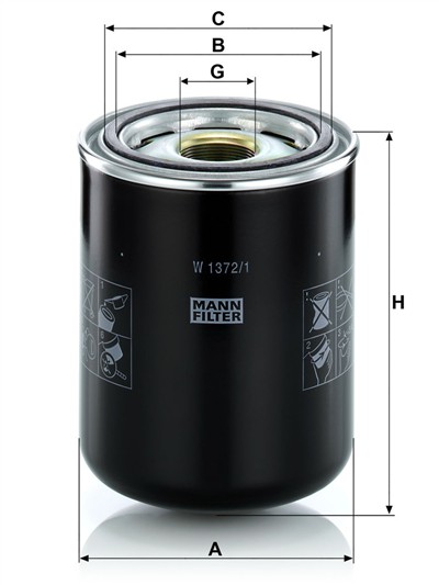 MANN-FILTER W 1372/1 EAN: 4011558004941.