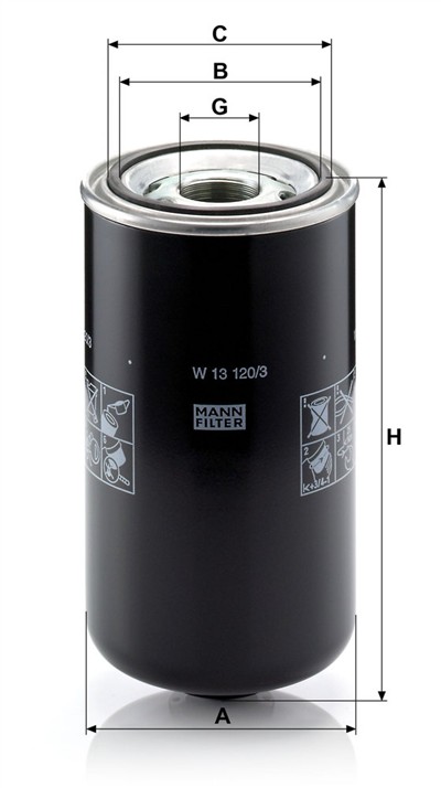 MANN-FILTER W 13 120/3 EAN: 4011558743109.