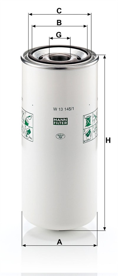 MANN-FILTER W 13 145/1 EAN: 4011558716806.