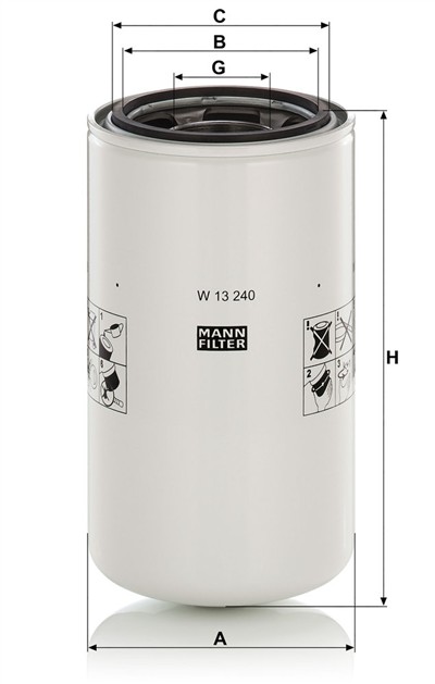 MANN-FILTER W 13 240 EAN: 4011558337278.