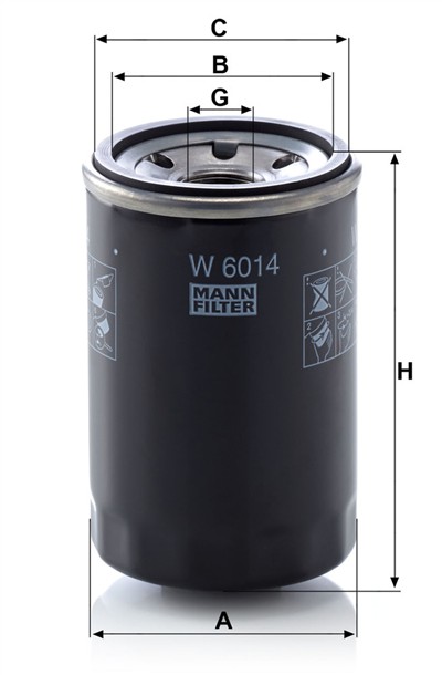 MANN-FILTER W 6014 EAN: 4011558056278.