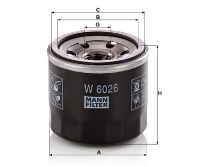 MANN-FILTER W 6026 EAN: 4011558331122.