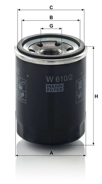 MANN-FILTER W 610/2 EAN: 4011558738303.