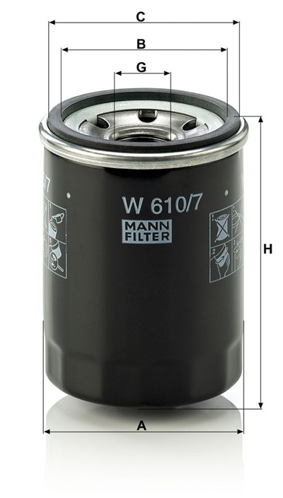MANN-FILTER W 610/7 EAN: 4011558760700.