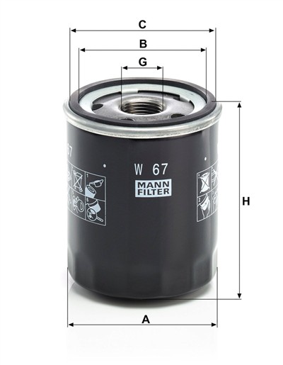 MANN-FILTER W 67 EAN: 4011558740306.